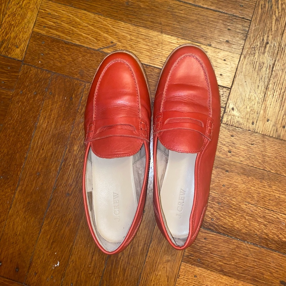 J Crew Classic Womens Leather tab loafers size 9